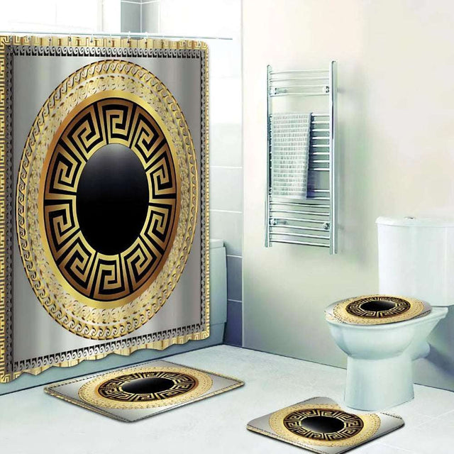 Elegant Geometric Meander Mandala Bathroom Set - Julia M LifeStyles