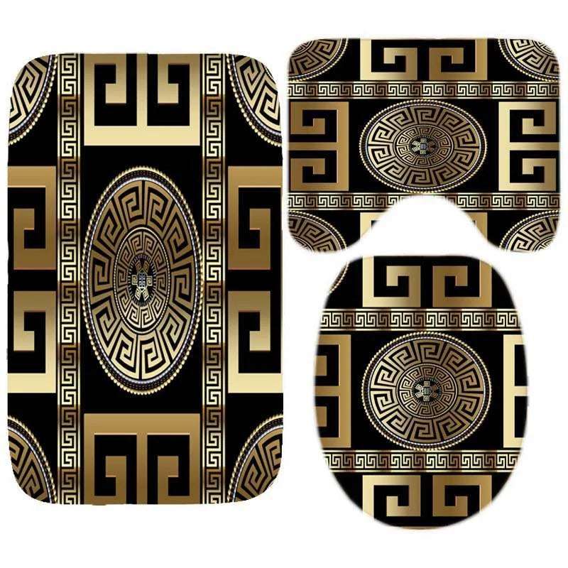 Elegant Geometric Meander Mandala Bathroom Set - Julia M LifeStyles