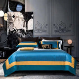 Elegant Italian Cotton Geometric Satin Bedding Set - Julia M LifeStyles