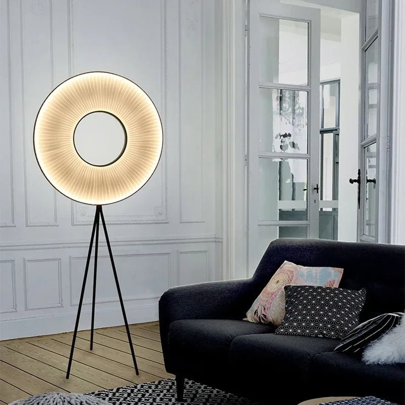 Elegant Nordic Fabric Art LED Floor Lamp - Julia M LifeStyles