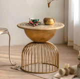 Elegant Round Metal Coffee Table coffee tables Julia M Home & Kitchen 55.5X55.5X53CM  