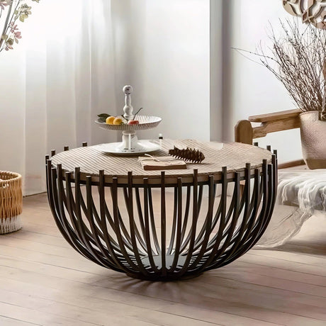 Elegant Round Metal Coffee Table - Julia M LifeStyles