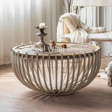 Elegant Round Metal Coffee Table - Julia M LifeStyles