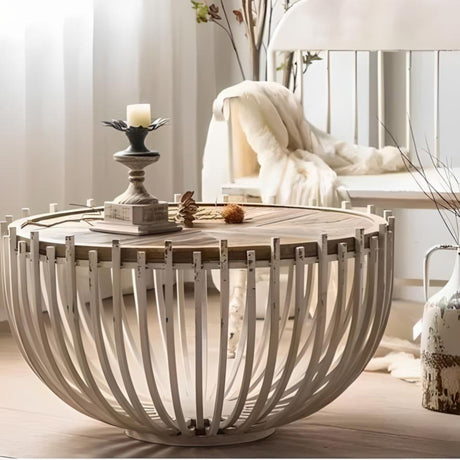 Elegant Round Metal Coffee Table - Julia M LifeStyles