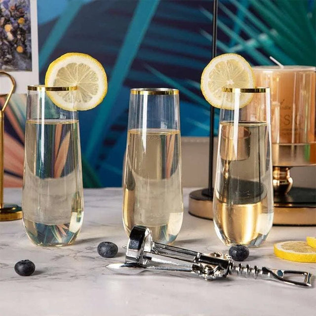 Elevate Collection: Shatterproof and Reusable Champagne and Whiskey Glasses - Julia M LifeStyles