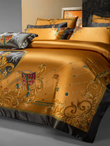 European Embroidery Palace Style Silk Cotton Bedspread Set for 1.8M Bed - Julia M LifeStyles