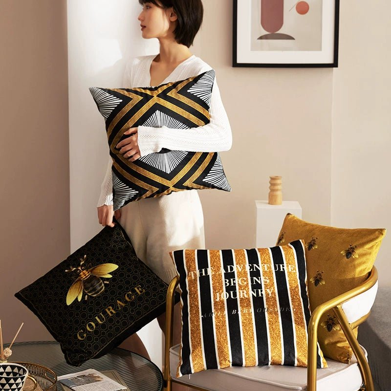 European Retro Luxury Geometric Pillow Cover - Julia M LifeStyles