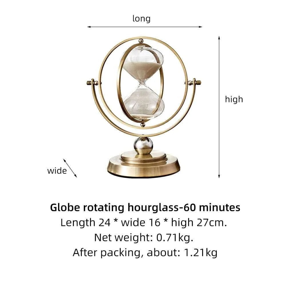 European Style Luxury White Sand Rotating Hourglass - Julia M LifeStyles