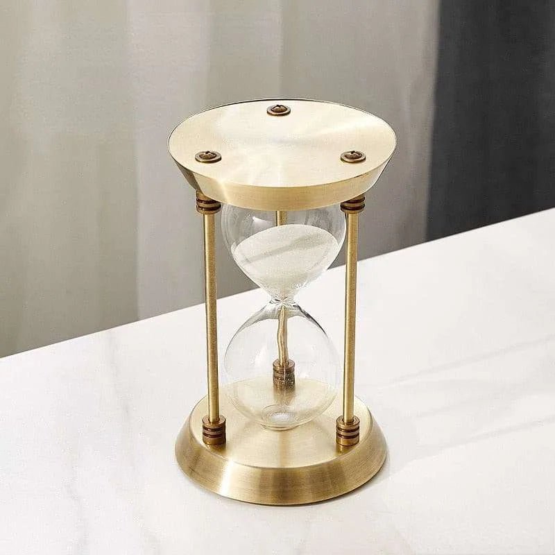 European Style Luxury White Sand Rotating Hourglass - Julia M LifeStyles