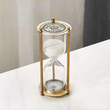 European Style Luxury White Sand Rotating Hourglass - Julia M LifeStyles