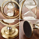 European Style Luxury White Sand Rotating Hourglass - Julia M LifeStyles