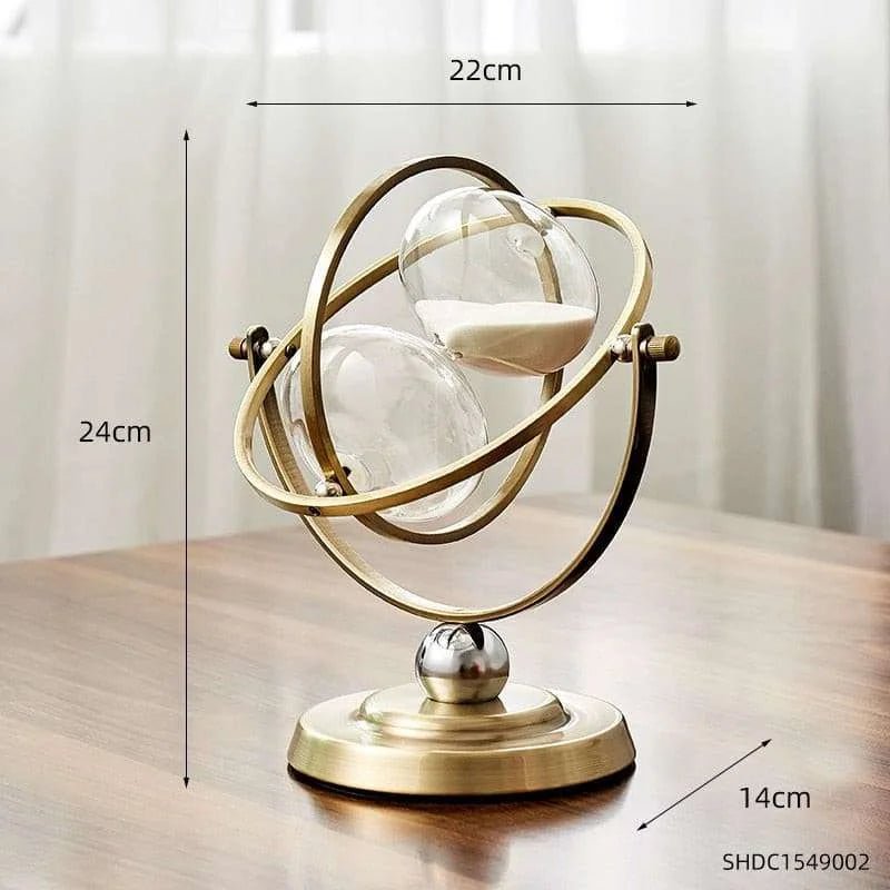 European Style Luxury White Sand Rotating Hourglass - Julia M LifeStyles