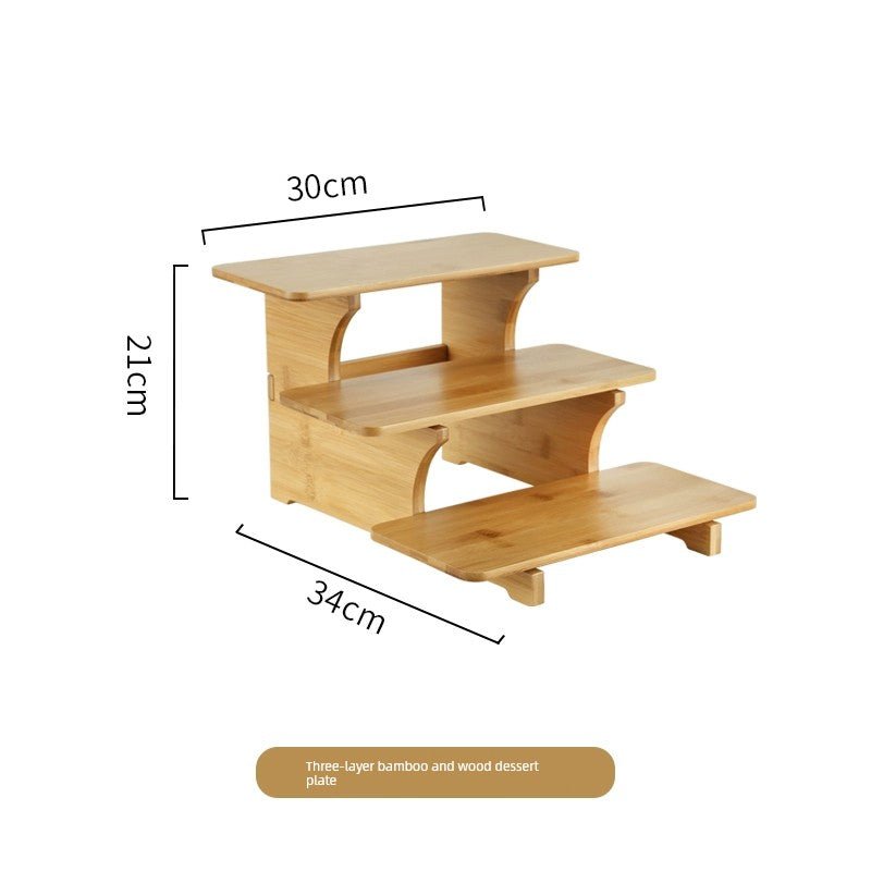 European Style Wood Dessert Table Display Rack 🍰🌿 - Julia M LifeStyles