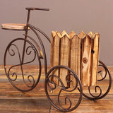 European Wrought Iron Bicycle Flower Stand Planter Pot - Julia M LifeStyles