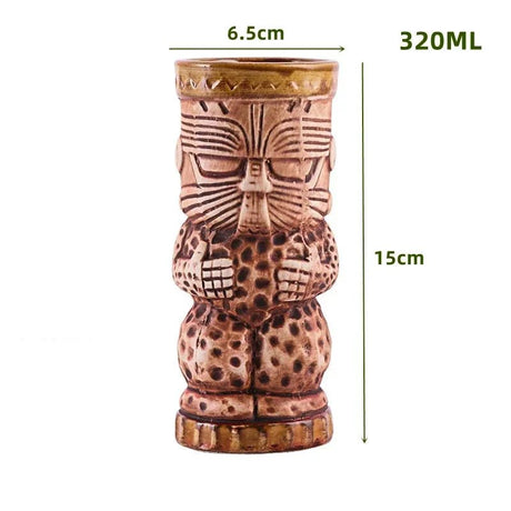 Exotic Tiki Ceramic Cocktail Glass 🍹 - Julia M LifeStyles