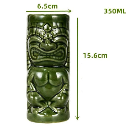 Exotic Tiki Ceramic Cocktail Glass 🍹 - Julia M LifeStyles