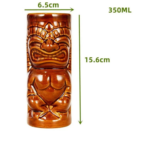 Exotic Tiki Ceramic Cocktail Glass 🍹 - Julia M LifeStyles