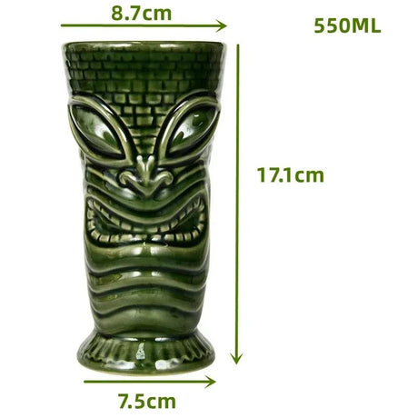 Exotic Tiki Ceramic Cocktail Glass 🍹 - Julia M LifeStyles