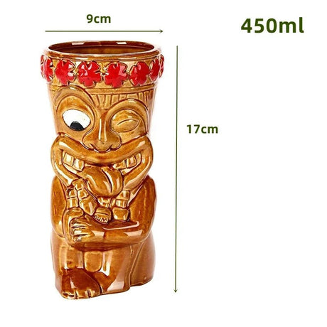 Exotic Tiki Ceramic Cocktail Glass 🍹 - Julia M LifeStyles