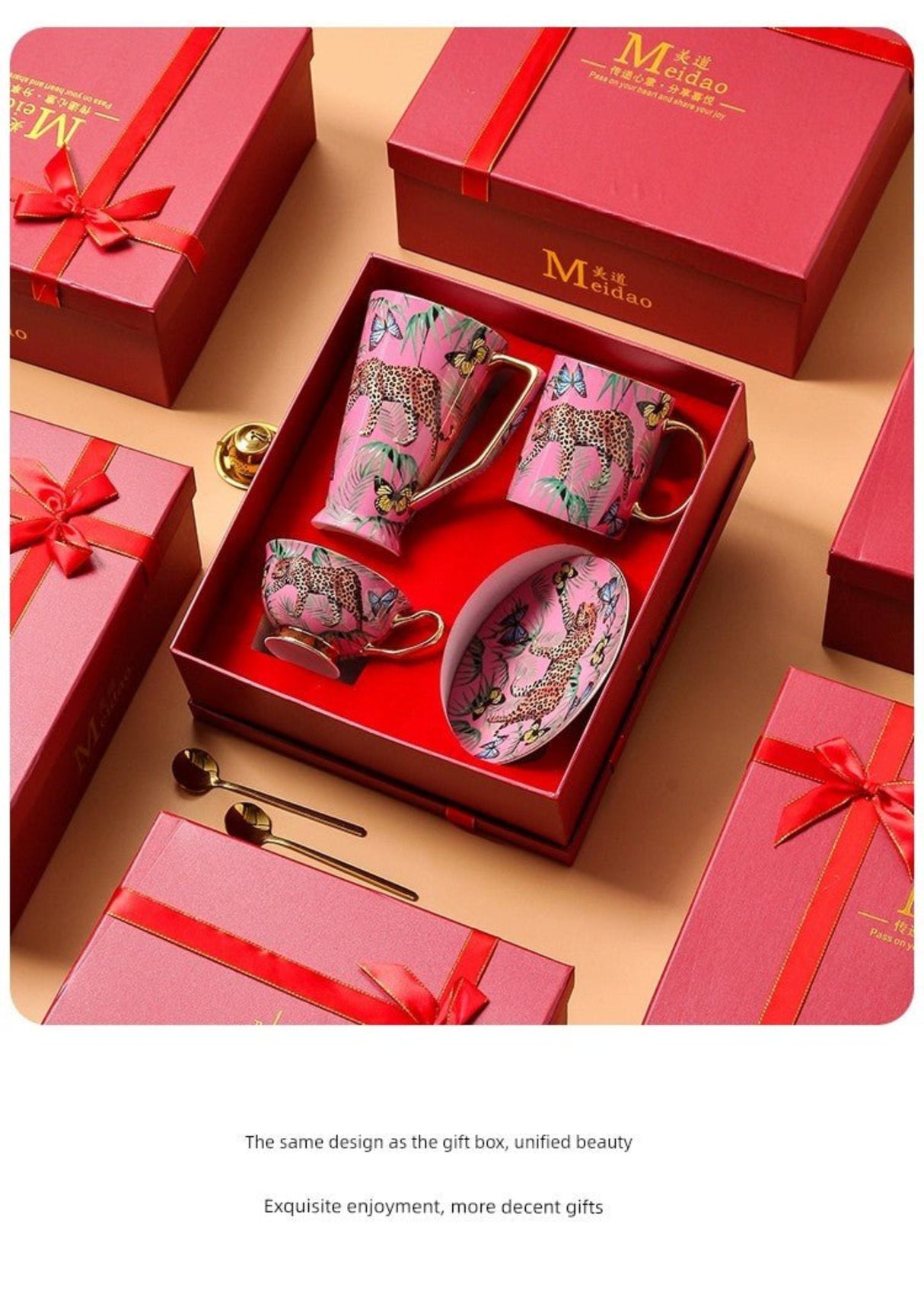 Exquisite European Bone China Coffee Cup Set in Luxury Gift Box - Julia M LifeStyles