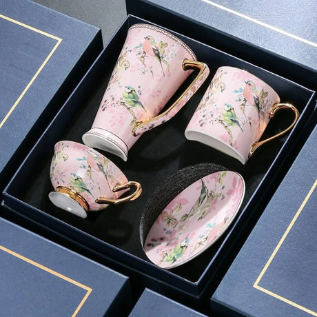 Exquisite European Bone China Coffee Cup Set in Luxury Gift Box - Julia M LifeStyles