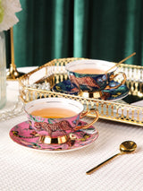 Exquisite European Bone China Coffee Cup Set in Luxury Gift Box - Julia M LifeStyles