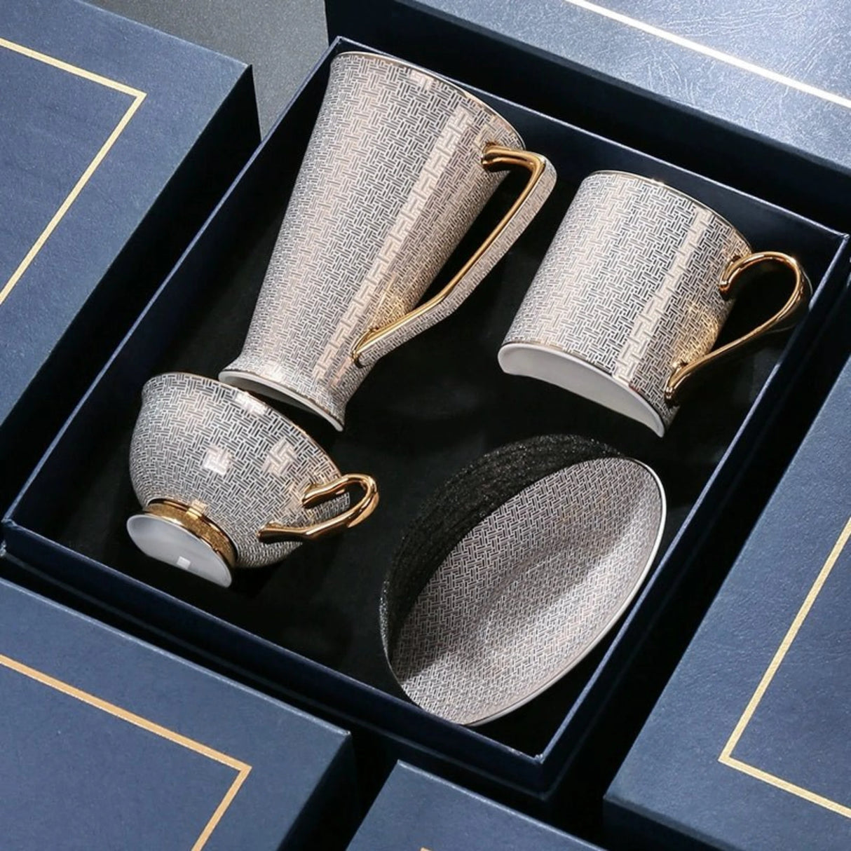 Exquisite European Bone China Coffee Cup Set in Luxury Gift Box - Julia M LifeStyles