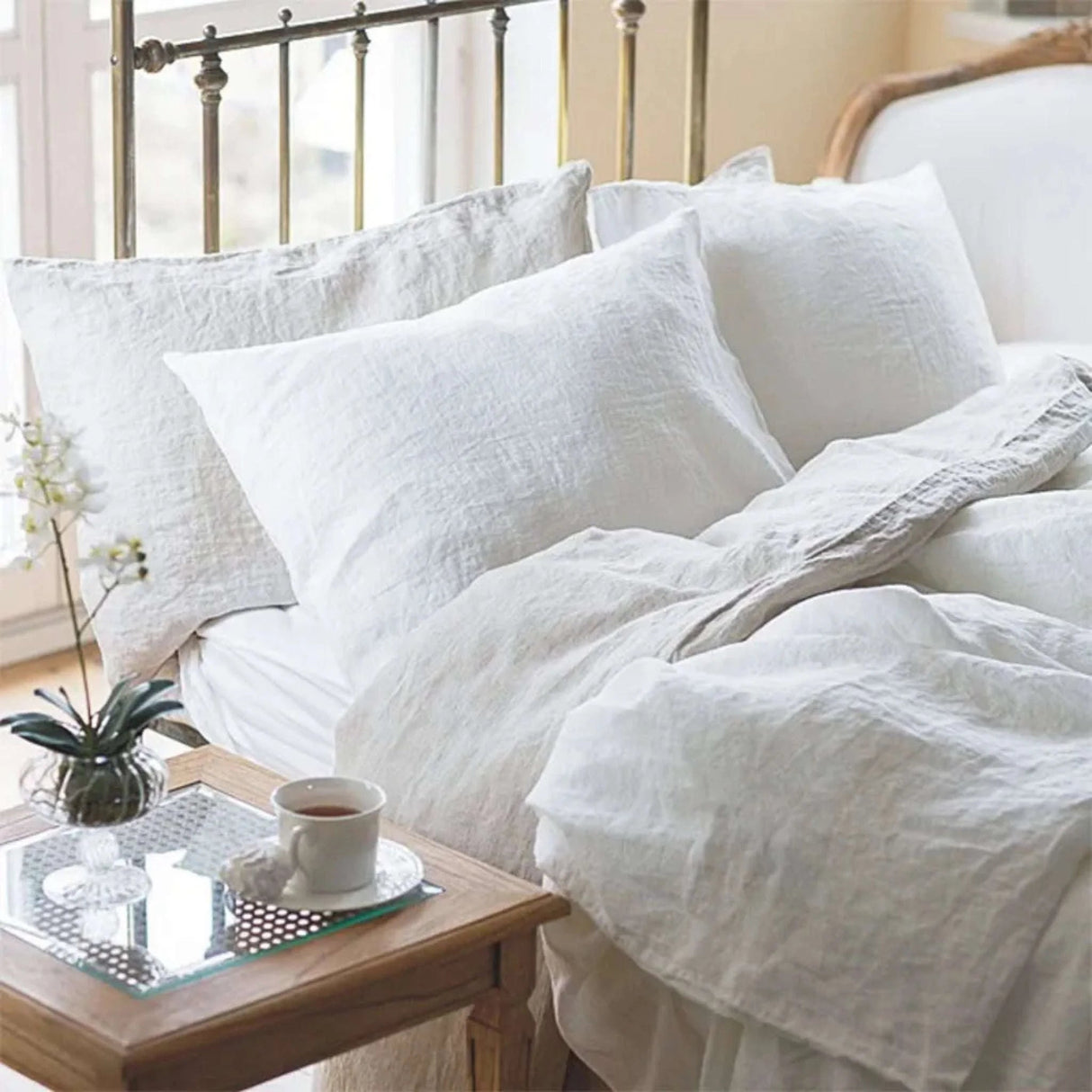 Farmhouse Linen Bedding Set - Julia M LifeStyles