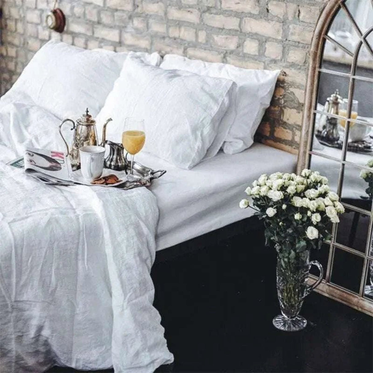 Farmhouse Linen Bedding Set - Julia M LifeStyles