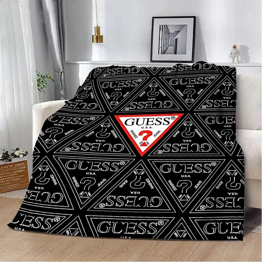 Fashion Letter G-Guesses Printed Blanket Picnic Blankets Warm Blanket Soft and Comfortable Blanket Home Travel Birthday Gift - Julia M LifeStyles