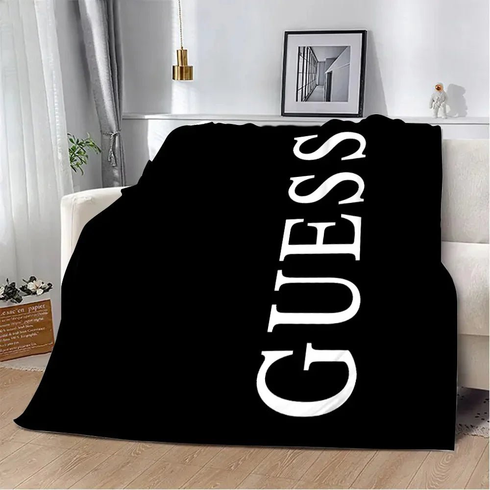 Fashion Letter G-Guesses Printed Blanket Picnic Blankets Warm Blanket Soft and Comfortable Blanket Home Travel Birthday Gift - Julia M LifeStyles