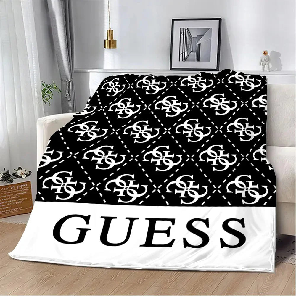 Fashion Letter G-Guesses Printed Blanket Picnic Blankets Warm Blanket Soft and Comfortable Blanket Home Travel Birthday Gift - Julia M LifeStyles