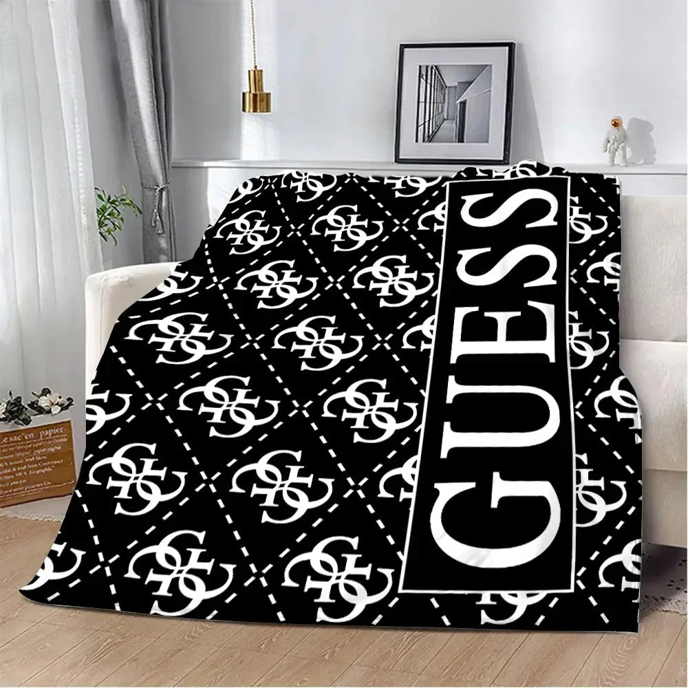 Fashion Letter G-Guesses Printed Blanket Picnic Blankets Warm Blanket Soft and Comfortable Blanket Home Travel Birthday Gift - Julia M LifeStyles