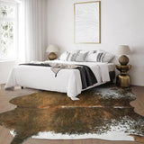 Sturdy Faux Fur Cow Print Rug for Bedroom and Living Room Decor - Julia M LifeStyles