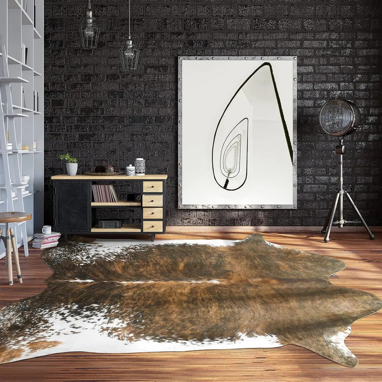 Sturdy Faux Fur Cow Print Rug for Bedroom and Living Room Decor - Julia M LifeStyles