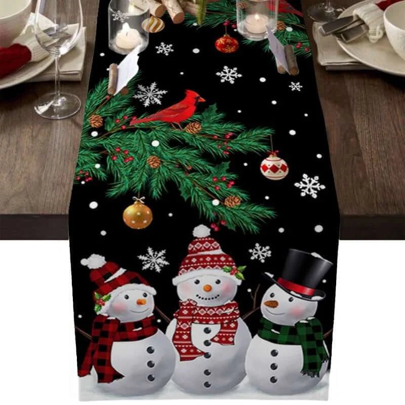 Festive Linen Christmas Table Runner - Julia M LifeStyles