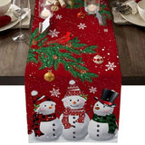 Festive Linen Christmas Table Runner - Julia M LifeStyles