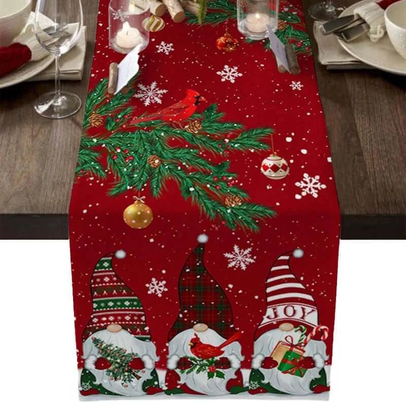 Festive Linen Christmas Table Runner - Julia M LifeStyles