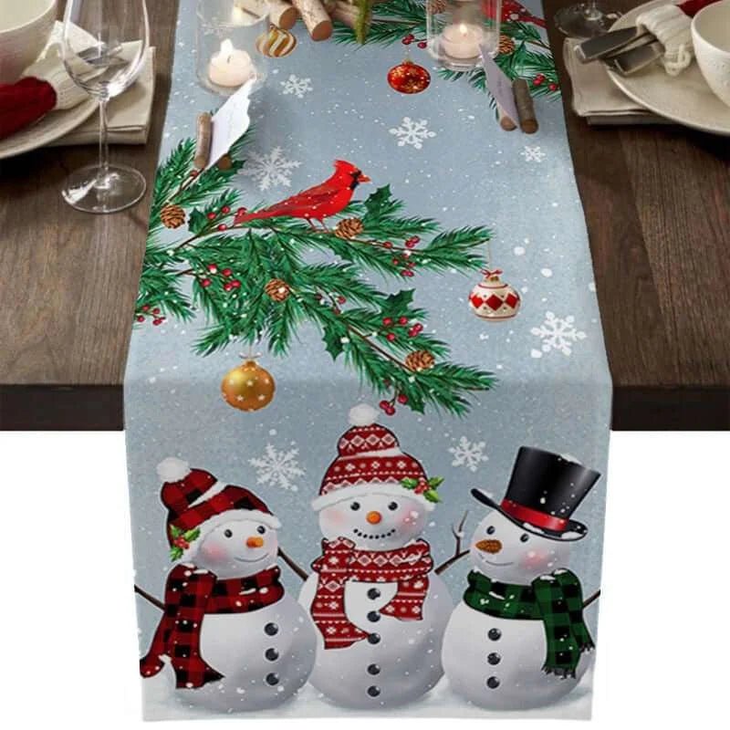 Festive Linen Christmas Table Runner - Julia M LifeStyles