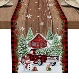 Festive Linen Christmas Table Runner - Julia M LifeStyles