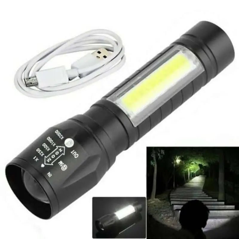 Flashlight - Strong Light Rechargeable Zoom Giant Bright Xenon Special Forces Portable Led Luminous) - Julia M LifeStyles