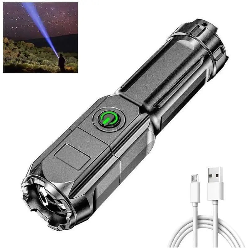 Flashlight - Strong Light Rechargeable Zoom Giant Bright Xenon Special Forces Portable Led Luminous) - Julia M LifeStyles