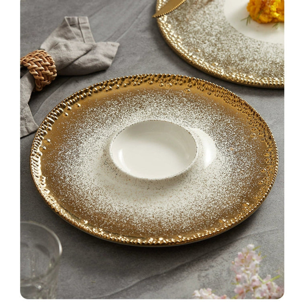 Flat Tray Fancy Steak Meal Dish For Home Creative and Slightly Luxury Western Tableware Ceramic Plate - Julia M LifeStyles