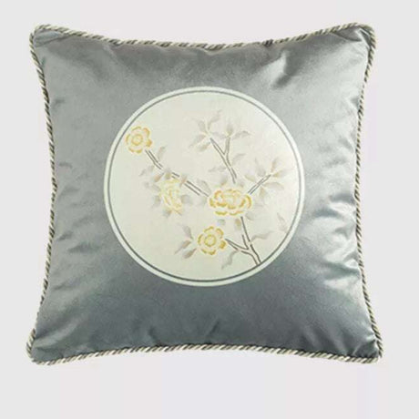 Floral Camellia Velvet Cushion Cover throw pillows Julia M Home & Kitchen   