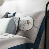 Flower Embroidered 605 Egyptian Cotton Duvet Cover Set - Julia M LifeStyles