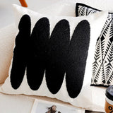 French Forest Black and White Checkerboard Throw Pillow Cover - Julia M LifeStyles