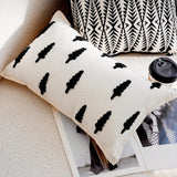 French Forest Black and White Checkerboard Throw Pillow Cover - Julia M LifeStyles