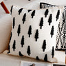 French Forest Black and White Checkerboard Throw Pillow Cover - Julia M LifeStyles