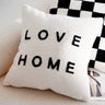 French Forest Black and White Checkerboard Throw Pillow Cover - Julia M LifeStyles