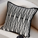 French Forest Black and White Checkerboard Throw Pillow Cover - Julia M LifeStyles